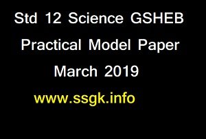 Std 12 Science GSHEB Practical Model Paper March 2019